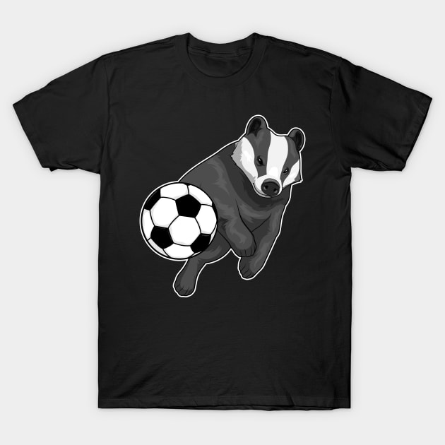 Honey badger Soccer player Soccer T-Shirt by Markus Schnabel